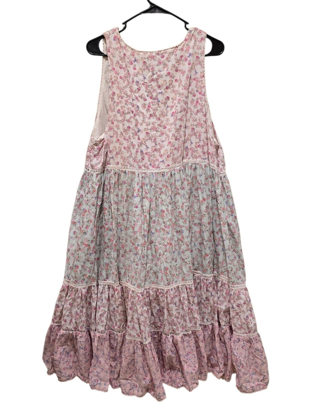 LoveShackFancy 100% Cotton Floral Tiered Midi Dress 2X - Picture 3 of 14